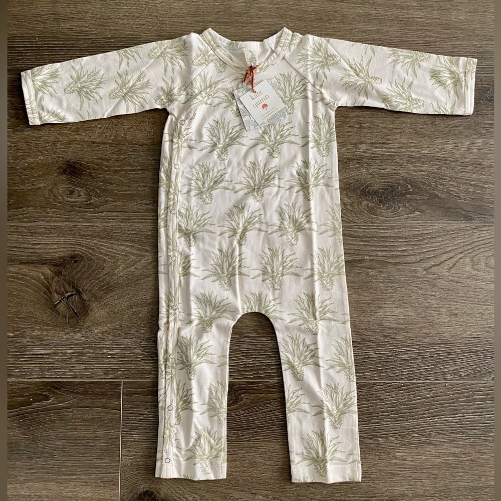 Kate Quinn Aloe print organic cotton jumpsuit Size 12-18 months NWT